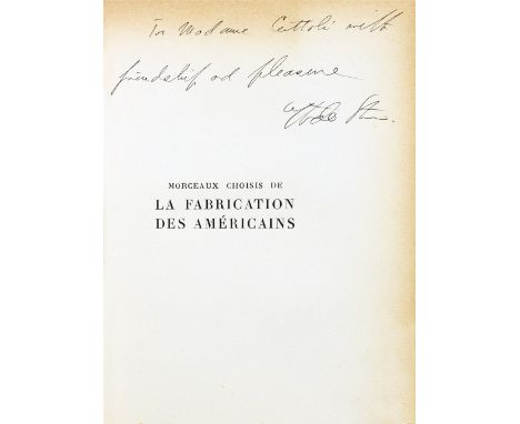 Gertrude Stein. Morceaux choisis de La Fabrication des Américains. Histoire du progrès d’une famille. Traduction et préface d