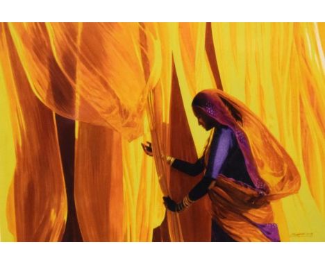 Moish Sokal - Limited edition print - Shades Of Saffron, 22.5cm x 31.5cm, framed and glazed   Condition: 