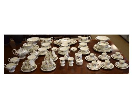 Extensive Wedgwood Hathaway Rose pattern dinner, tea and coffee service to serve six   Condition: 