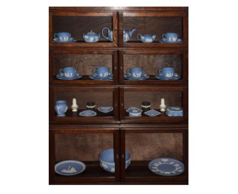 Wedgwood pale blue jasperware six person tea service, together with various other similar pieces   Condition: 