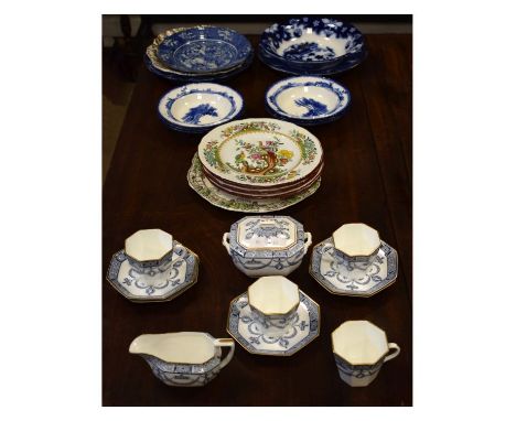 Early 20th Century Wedgwood blue and white transfer printed part tea service, together with various blue and white china, Spo