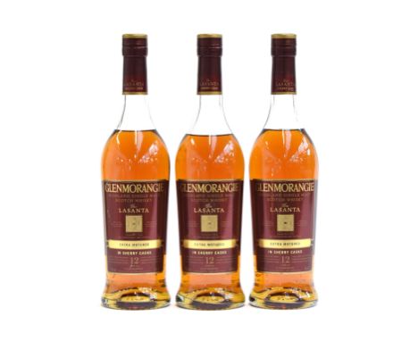 Glenmorangie Highland single malt Scotch whisky, the Lasanta, sherry cask, extra matured (46%, 70cl), 3 bottles 