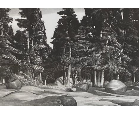 Stow Wengenroth (American 1906-1978), 'Deep Forest', lithograph, signed and numbered ed/60 in pencil, 28.5x40cm 