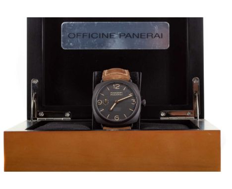 GENTLEMAN'S PANERAI RADIOMIR COMPOSITE 3 DAYS LIMITED EDITION MANUAL WIND WRIST WATCH,model number OP6914, limited edition 01