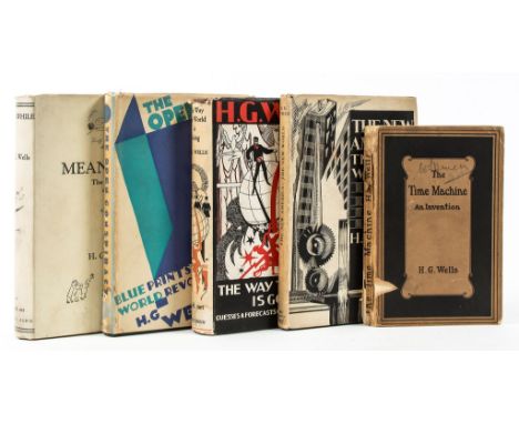 Wells (H.G.) - The Time Machine. An Invention,  early reissue, no advertisements, original brown wrappers printed in black, w