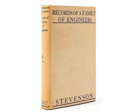 Stevenson (Robert Louis) - Records of a Family of Engineers,  first edition  ,   title printed in red  &  black, original clo