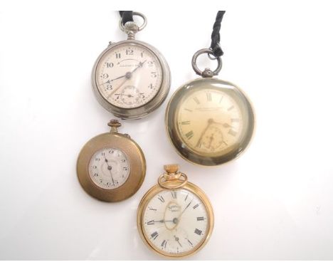 A sterling silver open-faced pocket watch, John Purser & Sons, Imperial Lever, the white enamelled dial with Roman numerals, 