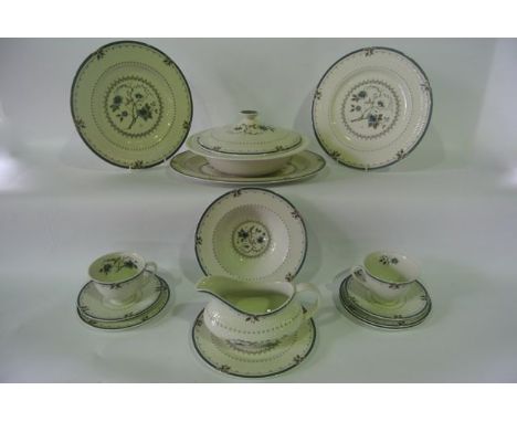 A quantity of Royal Doulton Old Colony pattern dinner and tea wares, number TC1005 comprising a pair of circular tureens and 