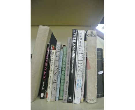 Approximately twelve volumes relating to ballet including Russian Ballet Camera Studies by Gordon Anthony, published 1919