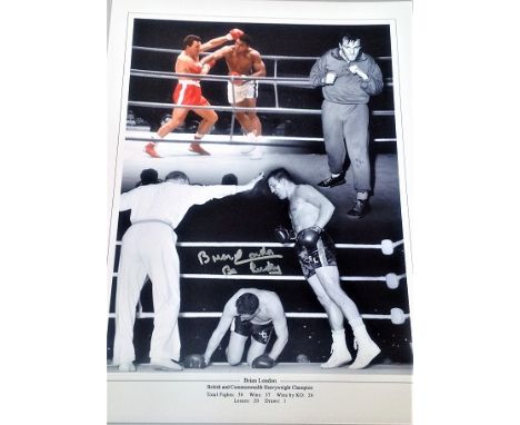 Brian London autographed boxing high quality 16x12 inch photograph. Brian Sidney Harper (born 19 June 1934), known profession