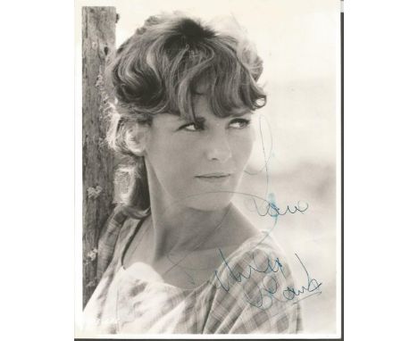 Petula Clark signed vintage 10 x 8 b/w photo Inscribed Love which is slightly smudged. British singer, actress and composer w