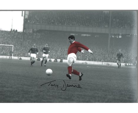 Tony Dunne Manchester United autographed high quality 16x12 inch photograph. Anthony Peter Tony Dunne (born 24 July 1941) is 