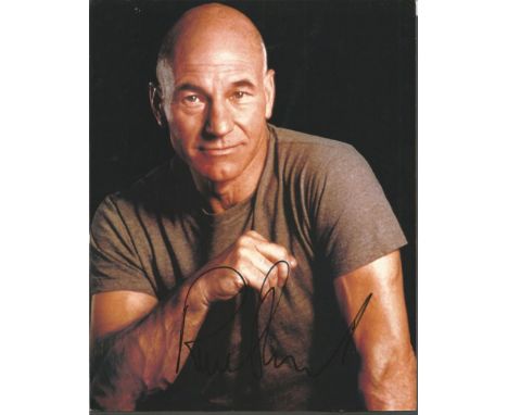 Patrick Stewart 10x8 signed colour photo. Sir Patrick Stewart, OBE (born 13 July 1940) is an English actor whose career has i