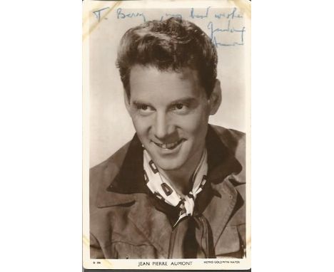 Jean Pierre Aumont signed 6x4 vintage photo.  (5 January 1911 - 30 January 2001) was a French actor, and holder of the Legion