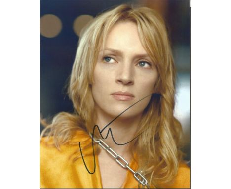 Uma Thurman 10x8 signed colour photo pictured in her role in Kill Bill. Uma Karuna Thurman (born April 29, 1970) is an Americ