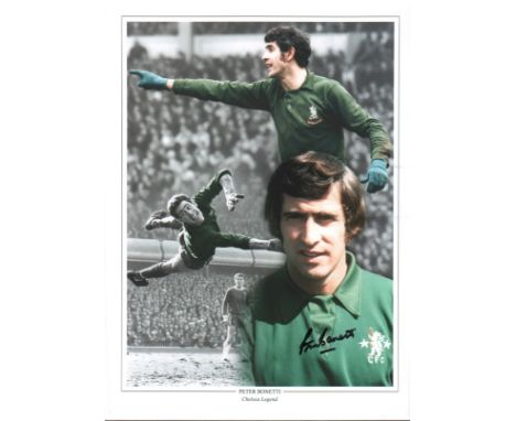 Peter Bonetti Chelsea autographed football high quality 16x12 inch photograph. Peter Phillip Bonetti (born 27 September 1941 
