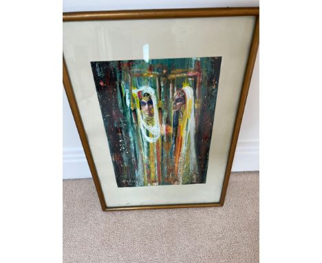 A portrait of a Lady looking in a mirror 