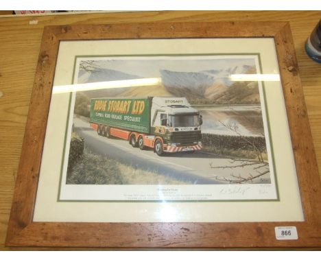 EDDIE STOBART LIMITED PRINT HEADING FOR HOME BY RICHARD TOMLIN 70/250