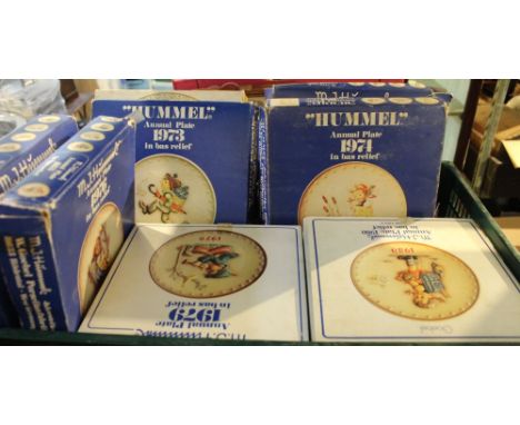 A set of ten Goebel Hummel collectors plates (1971-1980) in original boxes with certificates