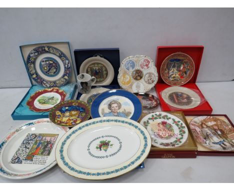 Large selection of collectable plates including Hornsea, Spode, Coalport etc.