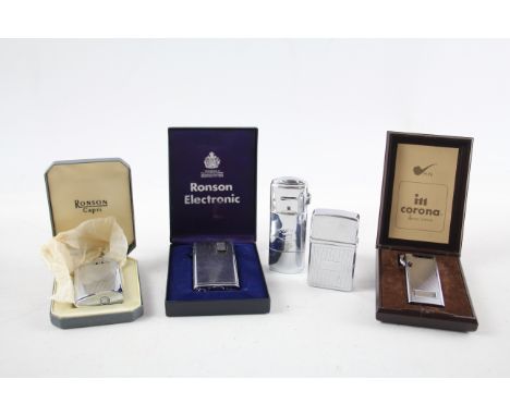 5 x Vintage Cigarette LIGHTERS Inc Ronson, Tommy Pipe, Falcon Nimrod Etc UNTESTED Items are in pre-owned condition Signs of a