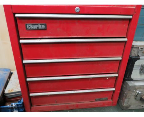 Empty Clarke 5 drawer tool chest.