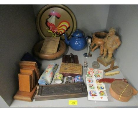 A mixed lot of silver, a tureen and other items to include a silver doll's house chair and a napkin ring 