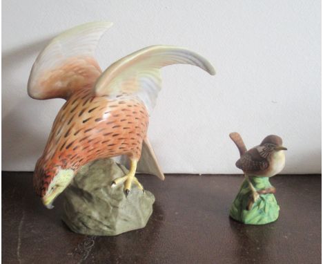 Two Spode models, Montagu's Harrier and Long Billed marsh Wren
