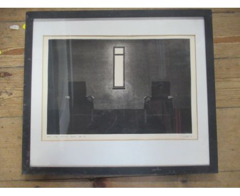 David Coster, 20th century Scottish, a limited edition of 50 etching and aquatint titled 'The Waiting Room', signed and dated