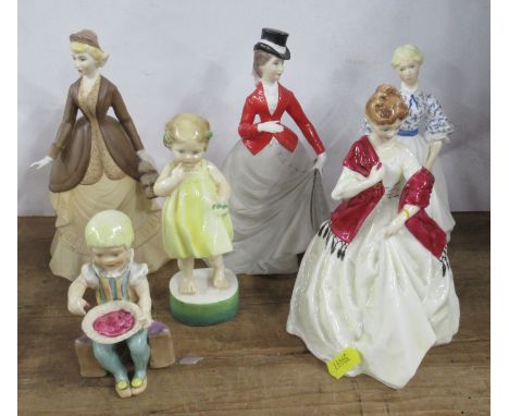 Six Royal Worcester figures, to include Little Jack Horner