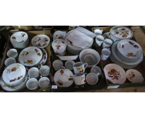 Four boxes of Royal Worcester Evesham pattern china