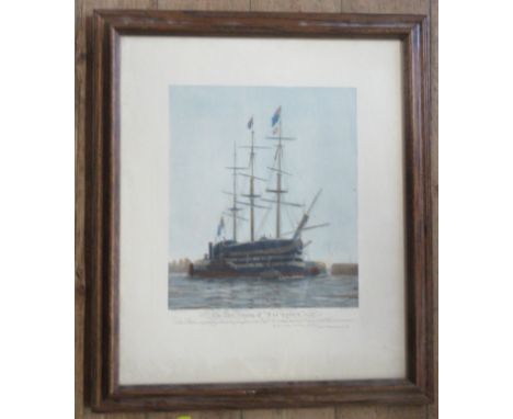 After Harold Wyllie, colour print, The Last Journey of Victory 1922