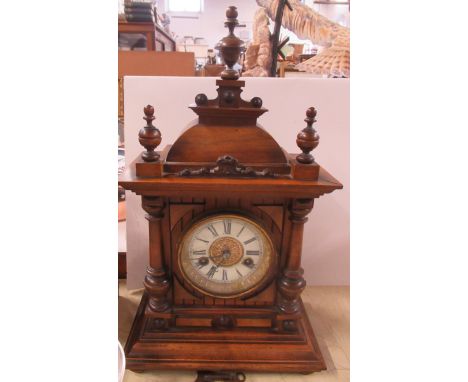 A German style mantel clock, height 18ins