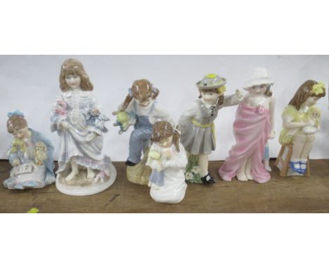 Seven Royal Worcester figures