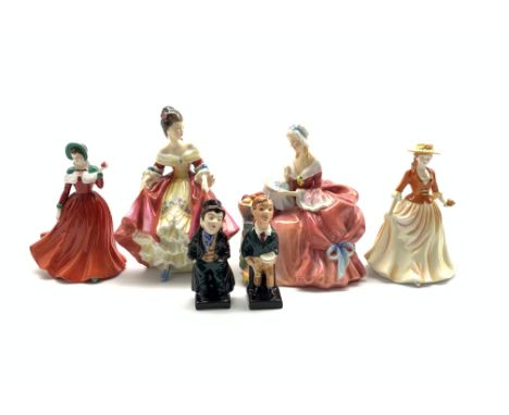Royal Doulton figure 'Penelope' HN 1901 and five others comprising 'Southern Belle' HN 2229, 'Autumn Stroll' HN 4588, 'Winter