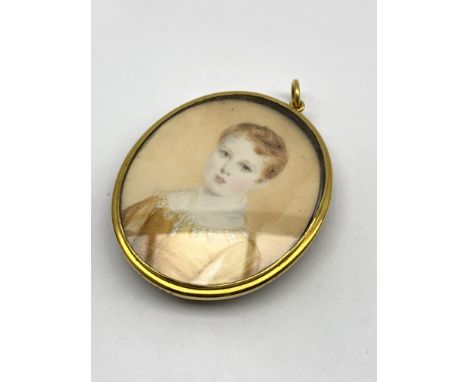 Anthony Stewart (Scottish 1773-1846) oval portrait miniature of Lord Augustus Frederick FitzGerald (1821-1886) later 3rd Duke