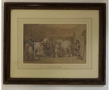 * Charles Cooper Henderson (British 1803-1877): 'The Blacksmiths Forge', pencil, pen and brown ink and watercolour, signed wi