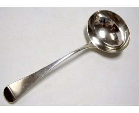 A George III silver sauce ladle, in the Old English pattern, maker Richard Crossley, London 1804