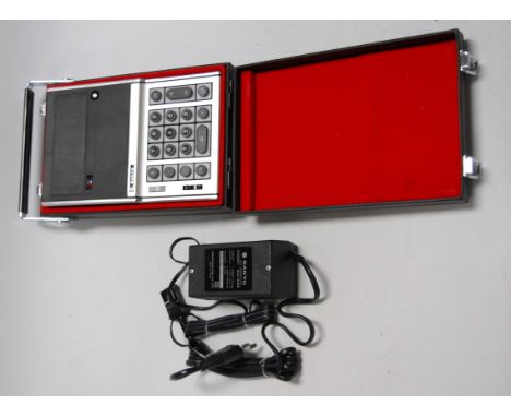 A Sanyo mini calculator model No. ICC82D with original box, accessories and packaging