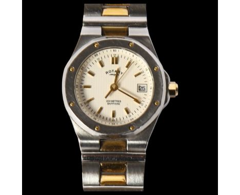 ROTARY - a lady's Rotary Royal Oak Hommage small-size quartz wristwatch, with date aperture, with bi-metal bracelet strap, se