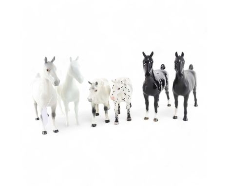 BESWICK, SIX HORSE FIGURES, comprising numbers 1361 (x4) and 1516 (x2)1361 each 20cm highQty: 6Condition overall is good acro