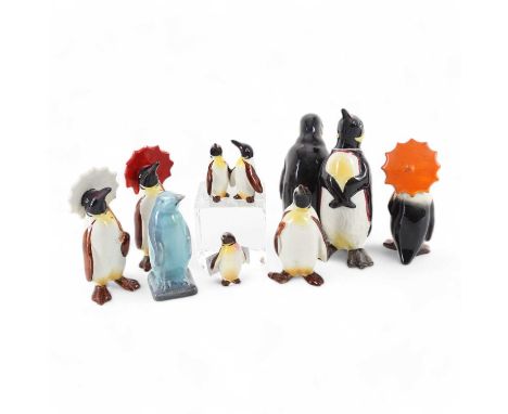 BESWICK, COLLECTION OF PENGUIN FIGURES, numbers 802 (x3), 450B, 1015 and four furtherthe largest 14cm highQty: 9Condition ove