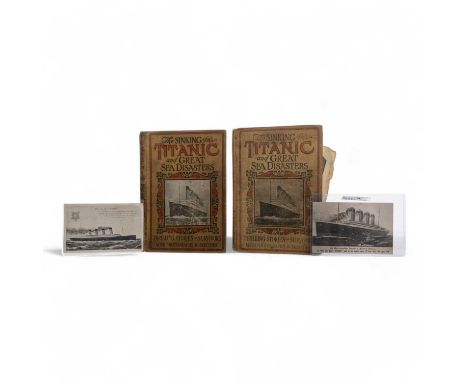 TITANIC INTEREST, COLLECTION OF EPHEMERA AND BOOKS, including a copy of the sinking of the Titanic and great sea disasters wi