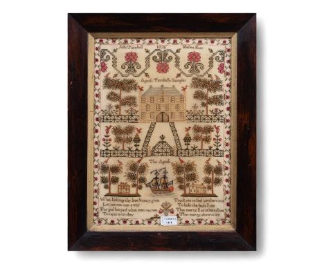 WILLIAM IV SCOTTISH SEWN SAMPLER, ANGUS TURNBULL  dated 1835, framed and under glass56cm high x 44cm wide overallSampler in g