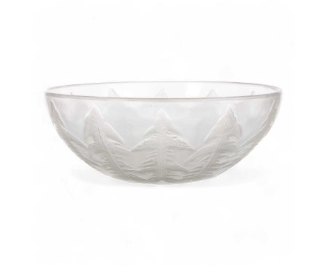 RENE LALIQUE (FRENCH, 1860-1945), 'PISSENLIT' BOWL, DESIGN INTRODUCED 1924 of circular form, clear glass press-moulded and fr