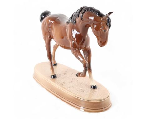 BESWICK, HORSE FIGURE, number 2689, raised on a ceramic plinth20cm high