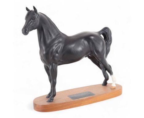 BESWICK, HORSE FIGURE, number 2605, titled Morgan Horse, Tarryall Maestro, on wooden stand28.5cm high