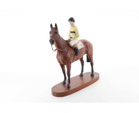 BESWICK, HORSE AND RIDER FIGURE, PAT TAAFFE ON ARKLE a connoisseur model32cm high