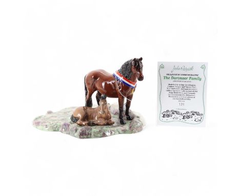 BESWICK, HORSE GROUP, THE DARTMOOR FAMILY from the millennium commemorative series, limited edition number 126 / 15024cm wide