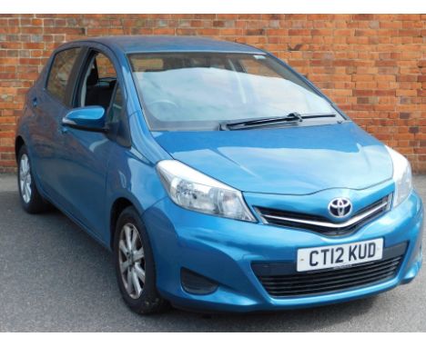 A Toyota Yaris 1.4 litre, Registration CT12 KUD, automatic, turquoise, first registered March 2012, 32,658 recorded miles, MO